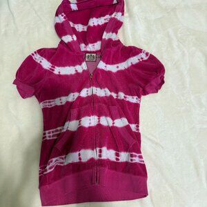 Juicy couture terry cloth short sleeve zip up